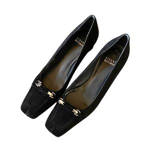 Suede Stuart Weitzman Black Loafer Size 8